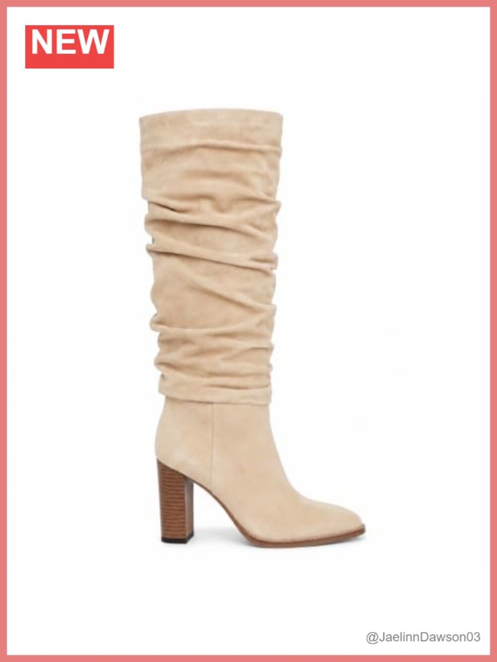 Women's Knee High Slouchy Suede Boots Chunky Heel Side Zip Fall